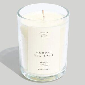 NEW Madewell Glass Tumbler Scented Soy Candle Sea Salt and Neroli